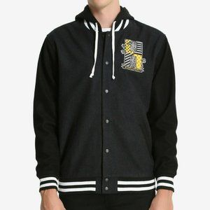 Harry Potter Hufflepuff Logo Hooded Varsity Jacket